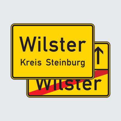 Orts- und Hinweistafeln