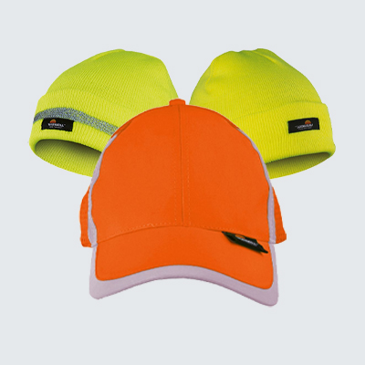 Warnschutz-Caps und Mützen