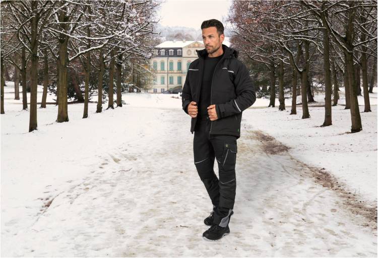 Leibwaechter Winter Softshelljacke schwarz Model 4