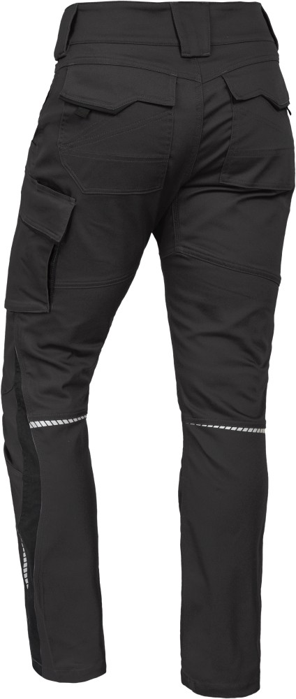 leibwächter damen-bundhose anthrazit ohne knietaschen rückseite