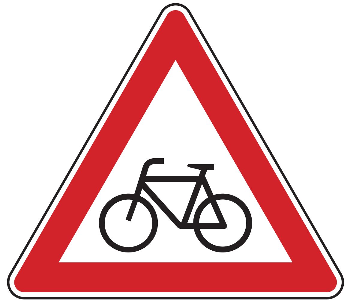 VZ 138-10 Radverkehr, Aufstellung rechts