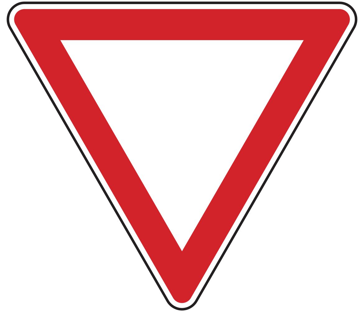 Verkehrsschild Vorfahrt gewähren SL630 2mm RA1