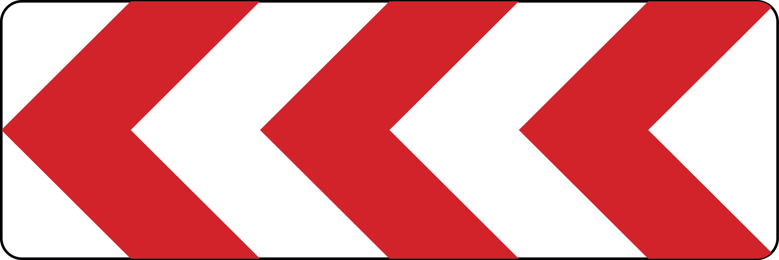 VZ 625-11 Richtungstafel in Kurven, linksweisend