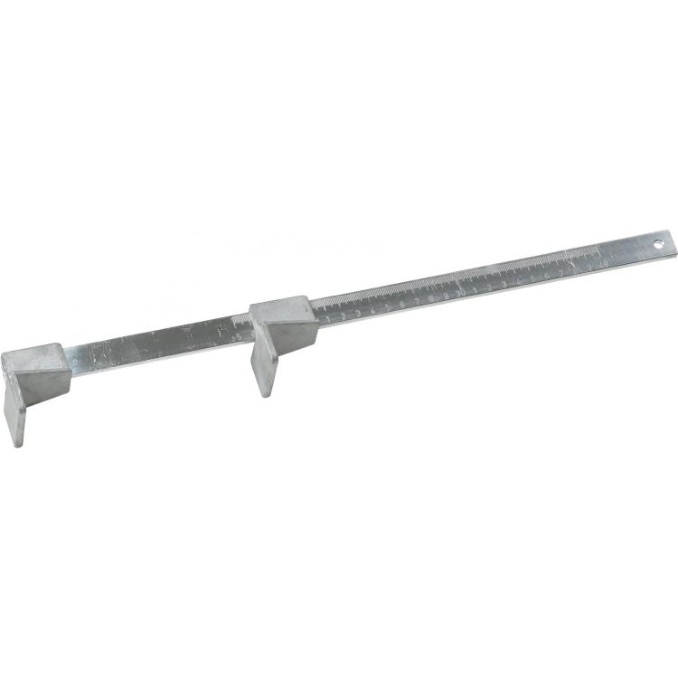 Lattenstichmaß, Aluminium mit Skala und Schraube