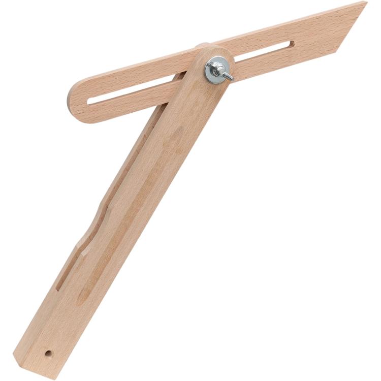 Holz-Schmiege mit geschlitzter Zunge und Flügelmutter