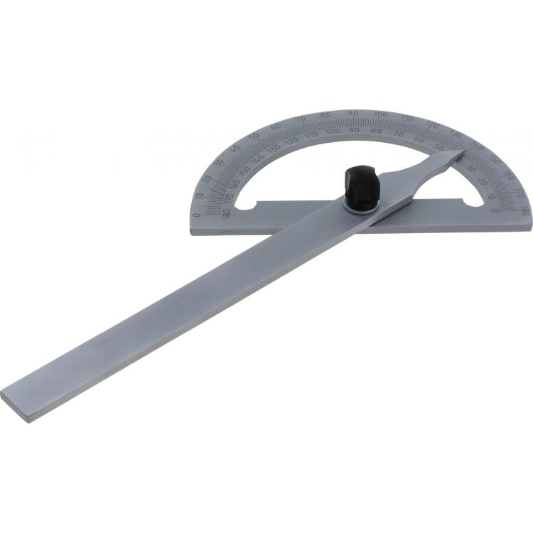 Gradmesser aus Stahl, 0-180° Ablesung, mit Skala