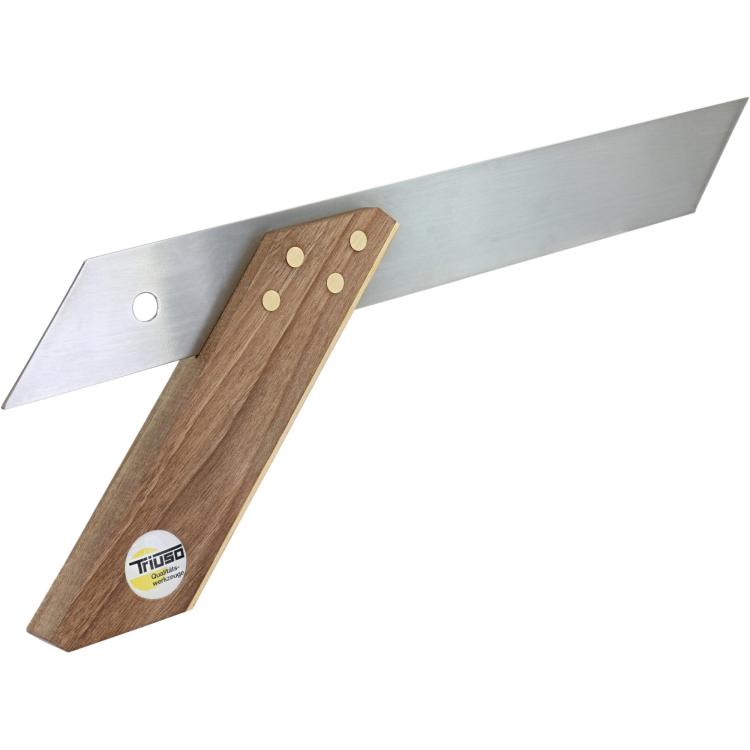 Holz-Gehrmaß mit Edelstahlzunge und Messingbeschlag