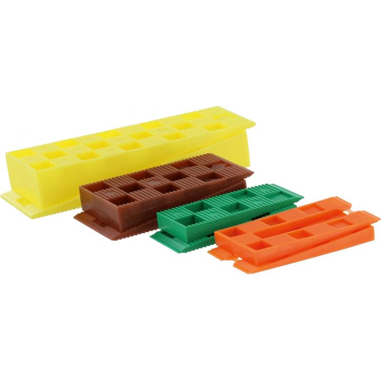 Kunststoffkeil-Set 245-teilig, für Laminat, Holzterrassen und Nivellierung