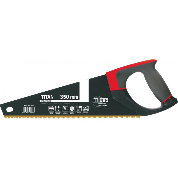 Handsäge 350 mm – Antihaft, Titan-Zähne, 12 Zähne/Zoll