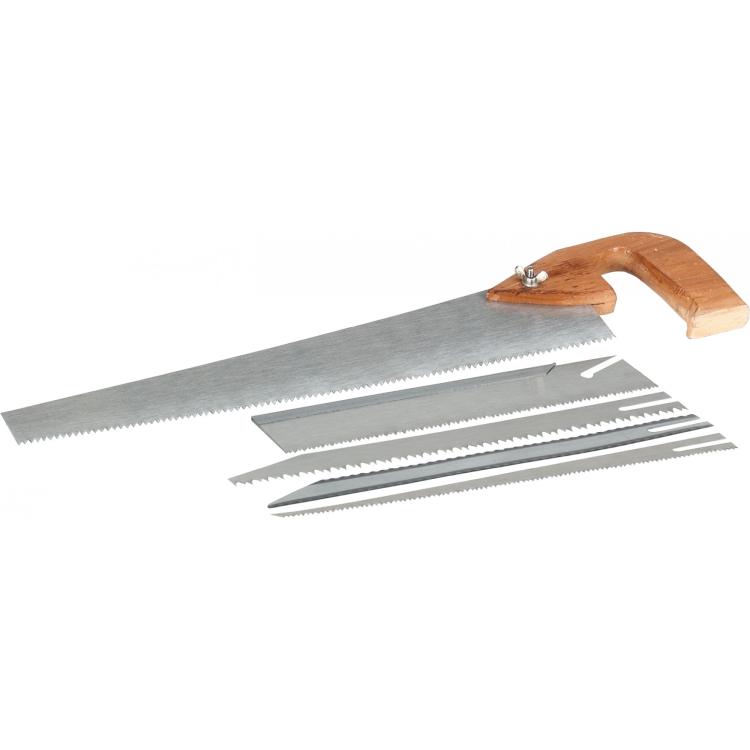 Nestsäge – 6-tlg., Holzgriff & 5 Sägeblätter für Holz & Metall