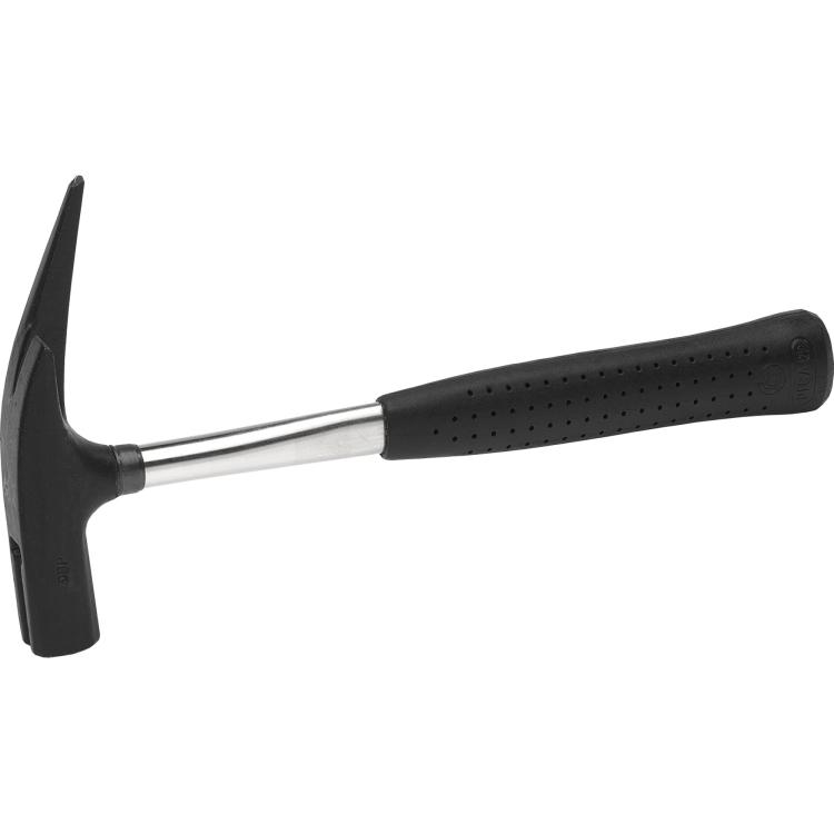 Latthammer 600 g – Nagelrille, schwarz lackiert, Stahlrohrstiel
