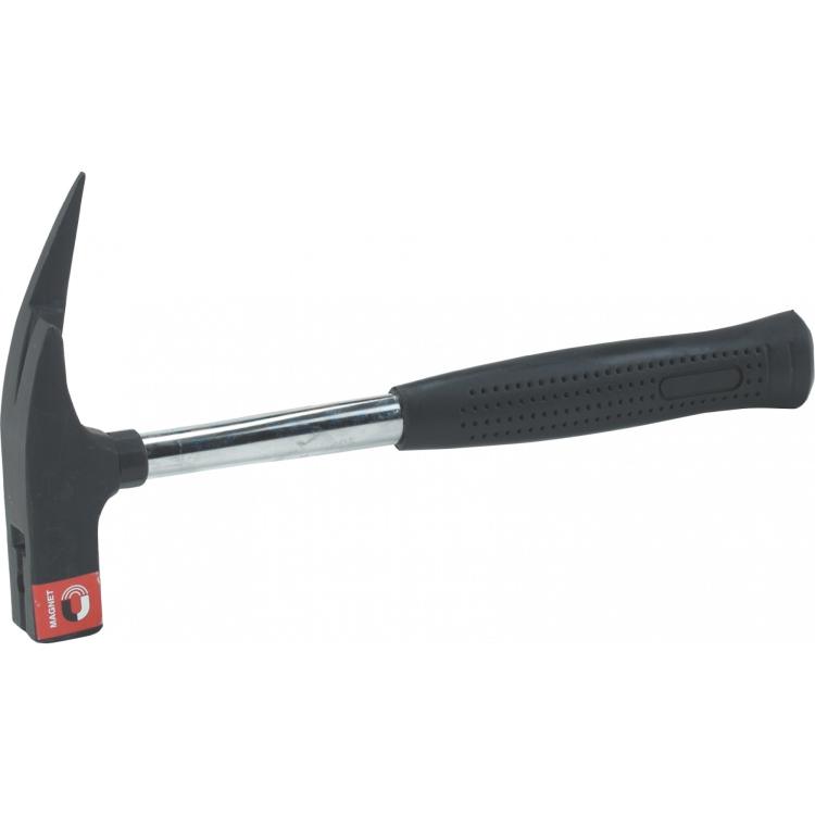 Latthammer 600 g – Magnet, Stahlrohrstiel, rutschfester Gummigriff