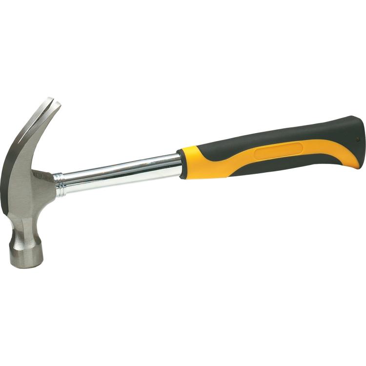 Klauenhammer 16 oz – Amerikanische Form, Stahlrohrstiel, Softgriff