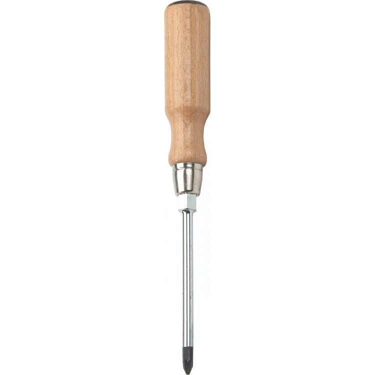 Pozidriv Schraubendreher mit Holzheft – Durchgehende Klinge, Lederkappe