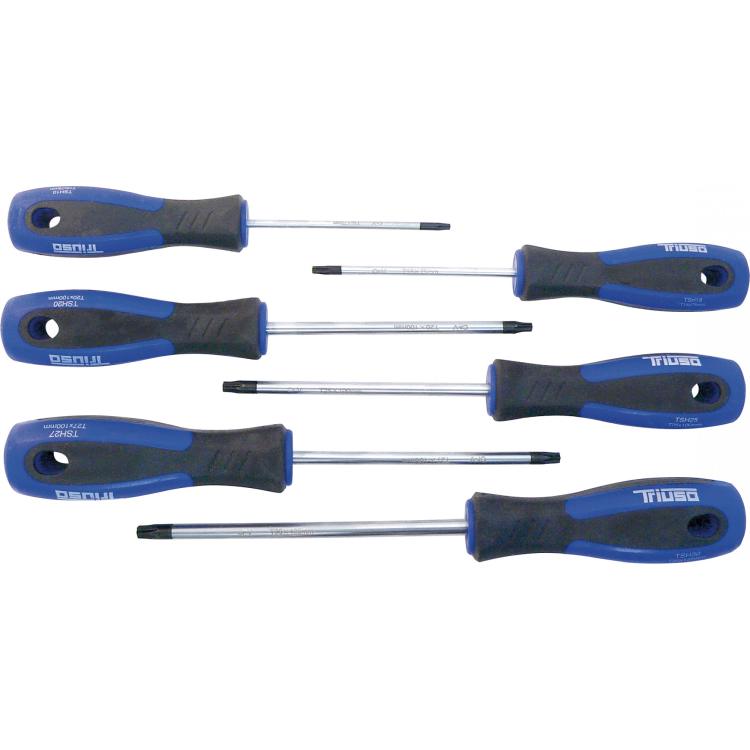 Torx Schraubendreher-Satz – 6-teilig, 2K-Griff, CV-Stahl