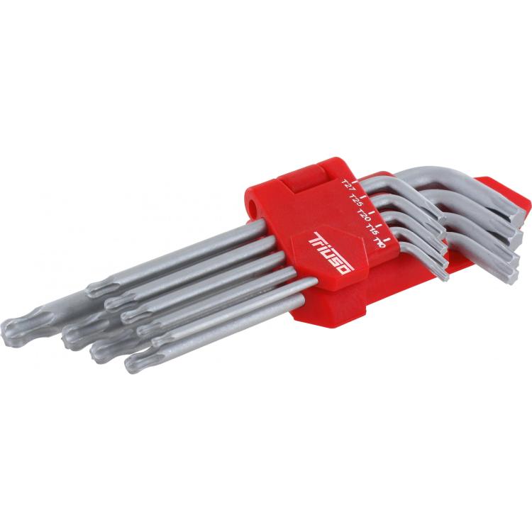 Winkelschlüssel-Satz, T-Profil (Torx) mit Kugelkopf – 9-teilig, CV-Stahl