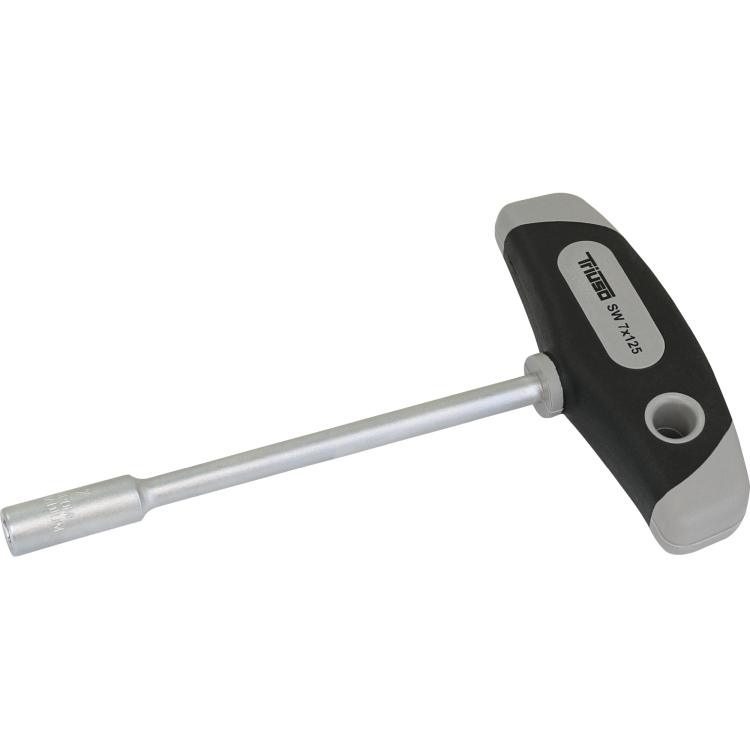 Steckschlüssel mit T-Griff, Sechskant, 125 mm