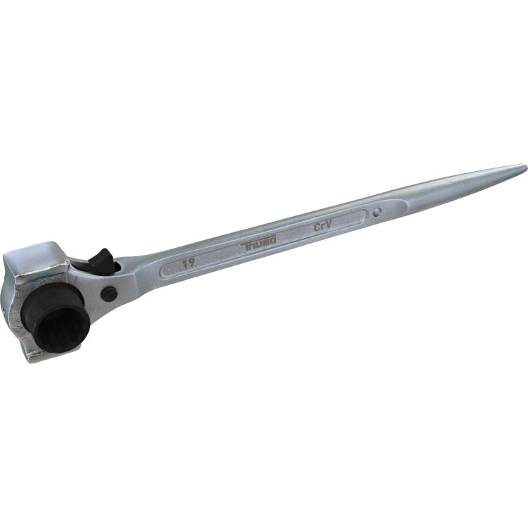 Gerüstbauer-Knarre 3-in-1 – 19x22 mm, 310 mm, 500 Nm