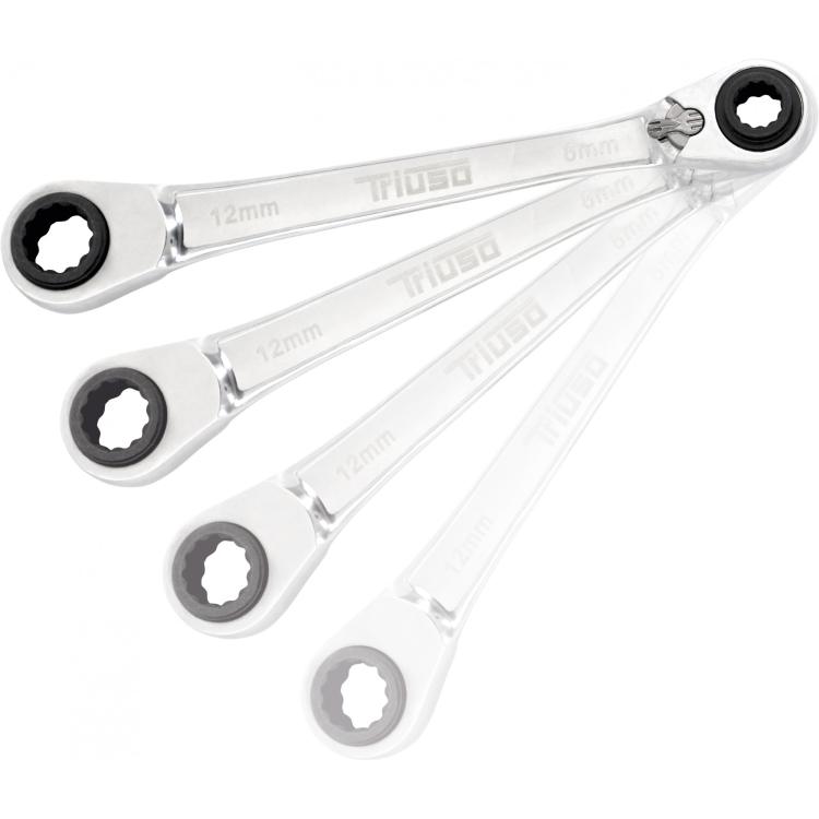 4-in-1 Doppelring-Ratschenschlüssel – umschaltbar, 72 Zähne