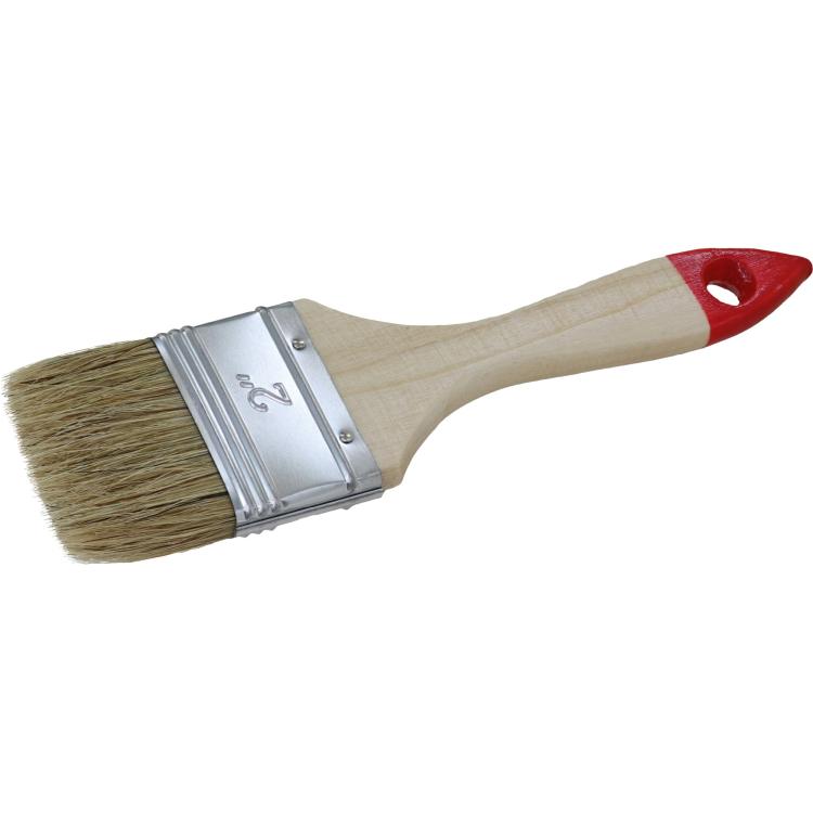 Flachpinsel mit Naturborsten & Weißblechzwinge
