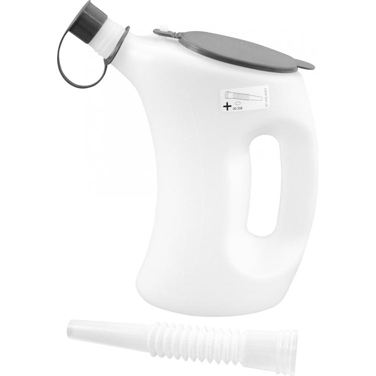 Messbecher mit Deckel & Flexauslauf – 1 l / 2 l / 5 l, ölbeständig