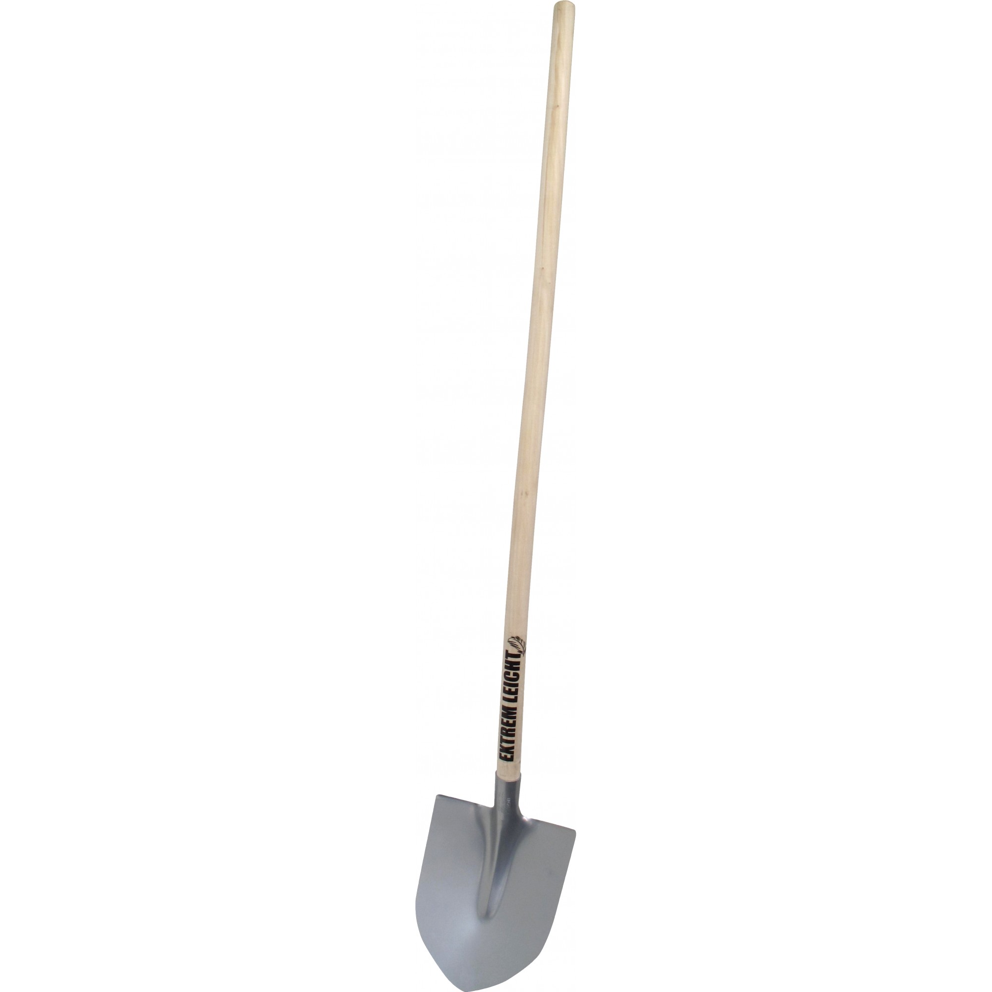 Frankfurter Schaufel, gehärtetes Aluminium, gebogener Weidenstiel, 1300 mm
