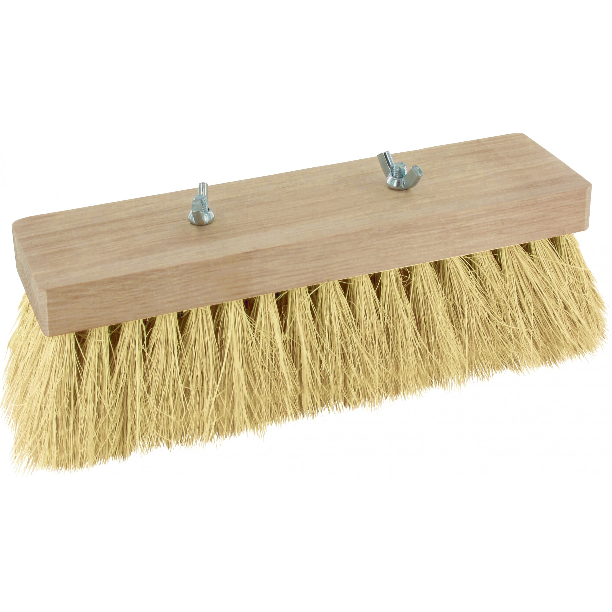 Fibre-Teerbesen, Naturfibre natur, mit Halterschrauben, 220 mm