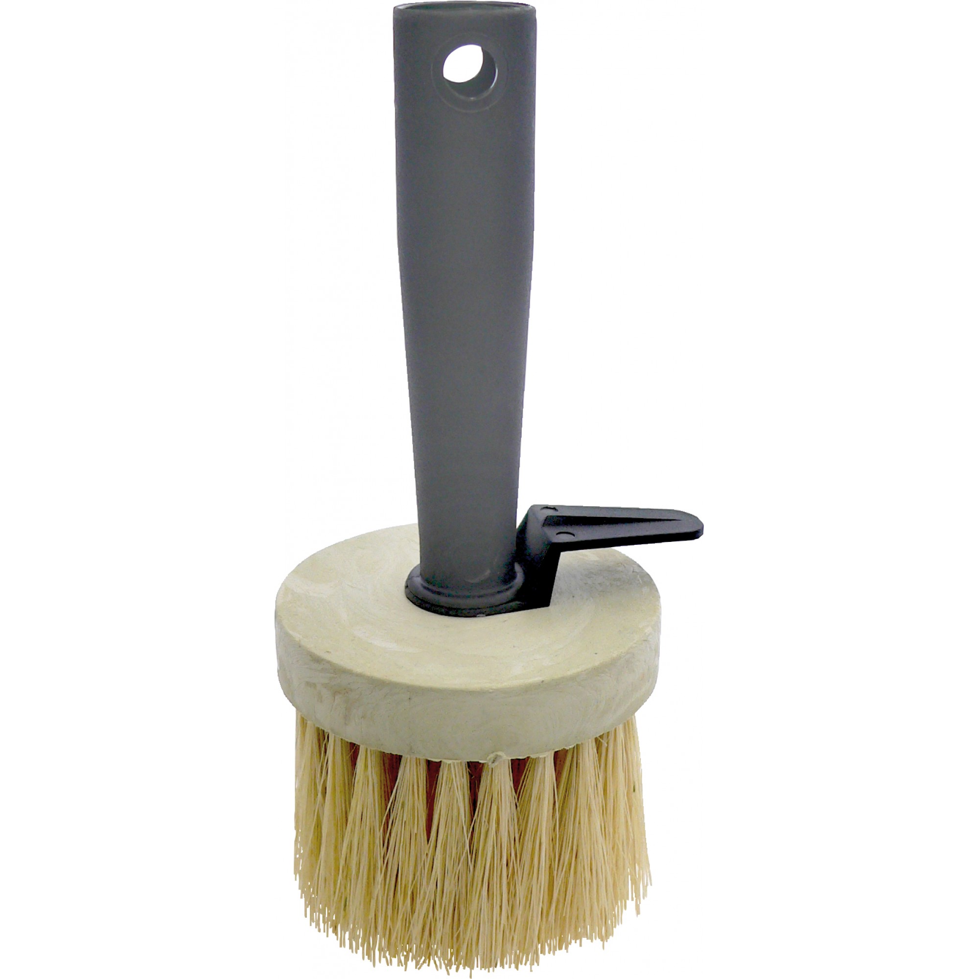 Teerquaste, Naturfibre natur, rund, 80 mm, Kunststoffgriff