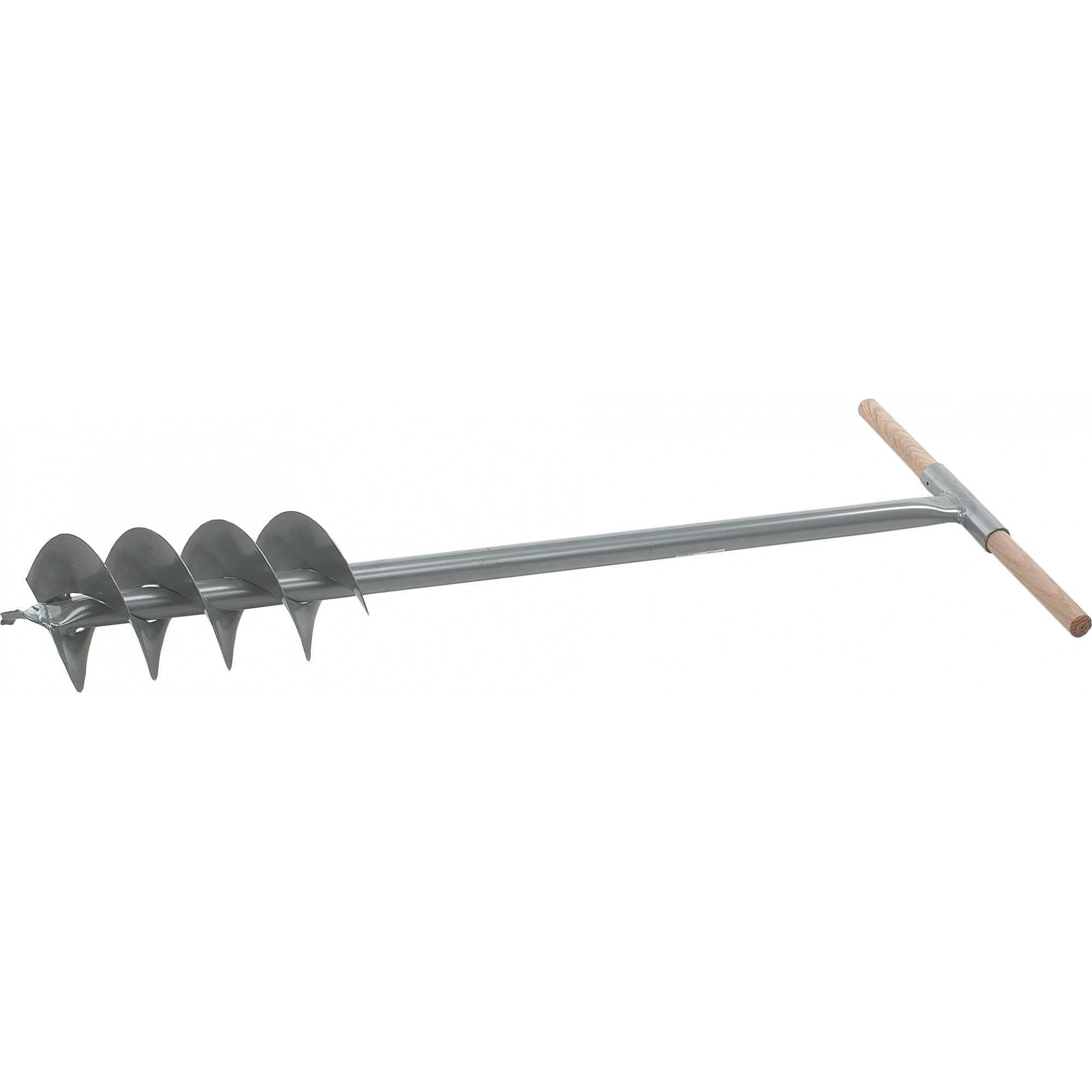 Erdlochbohrer 150 x 1070 mm, Tellerform, 27 mm Achse, verzinkt