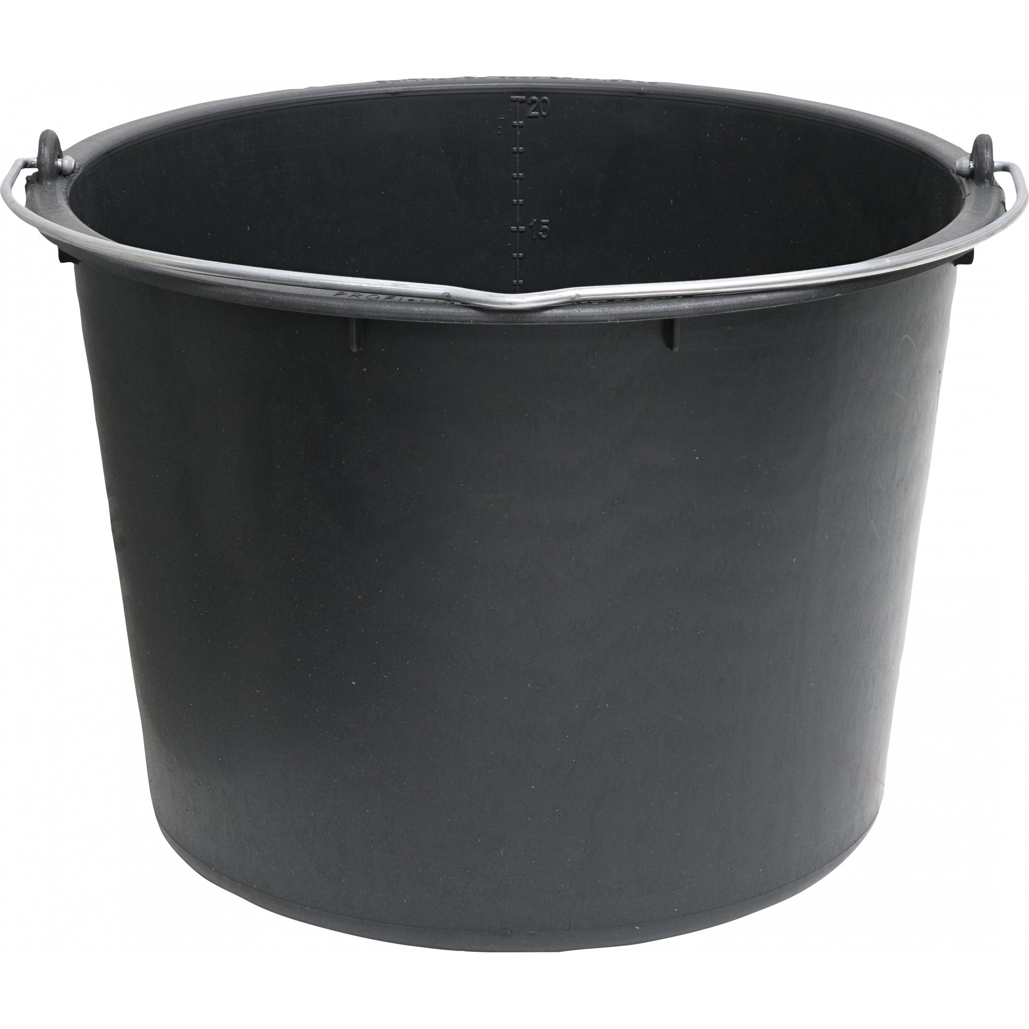 Baueimer 12 l / 20 l, mit Bügel und Literskala, Kunststoff