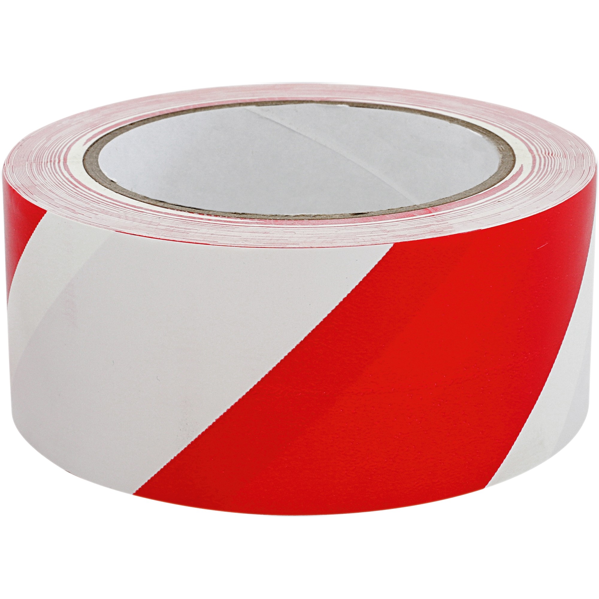 PVC-Warnband 50 mm x 33 m, rot/weiß, Weich-PVC, rückstandsfrei entfernbar