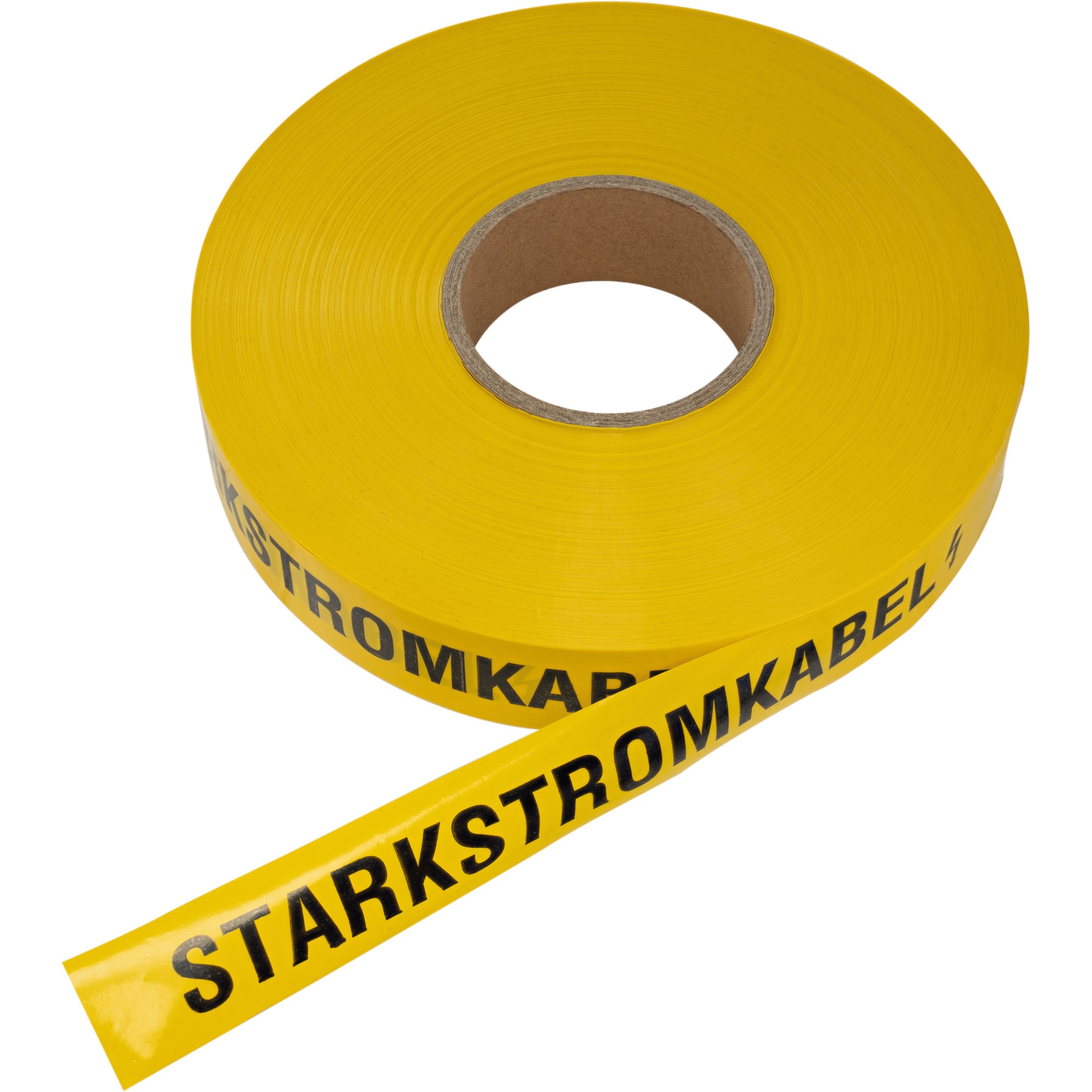 Trassenwarnband 40 mm x 250 m, gelb, mit Aufdruck „ACHTUNG…“