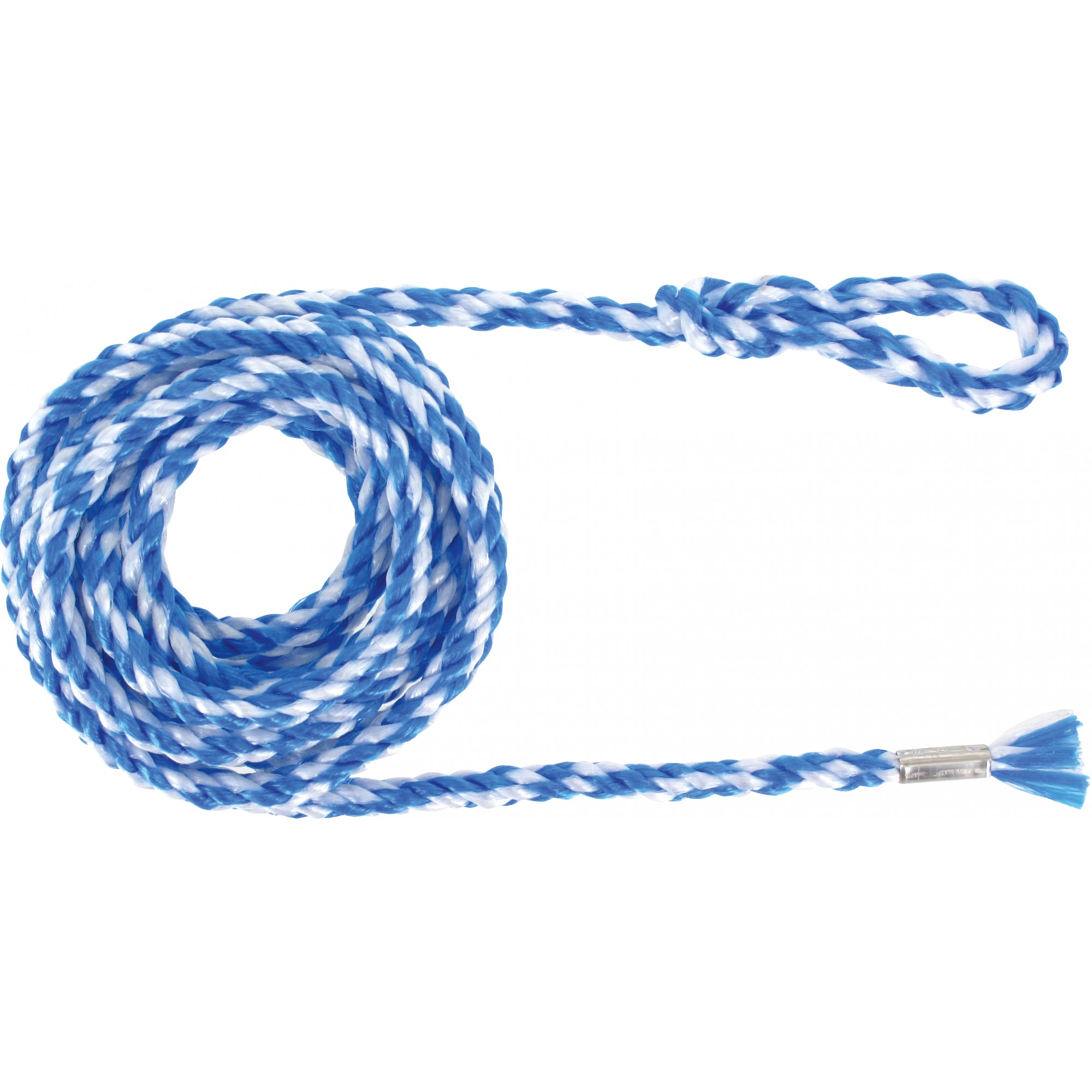 Bindestrick 2,5 m, Ø 8 mm, Polypropylen, mit Schlaufe, blauweiß