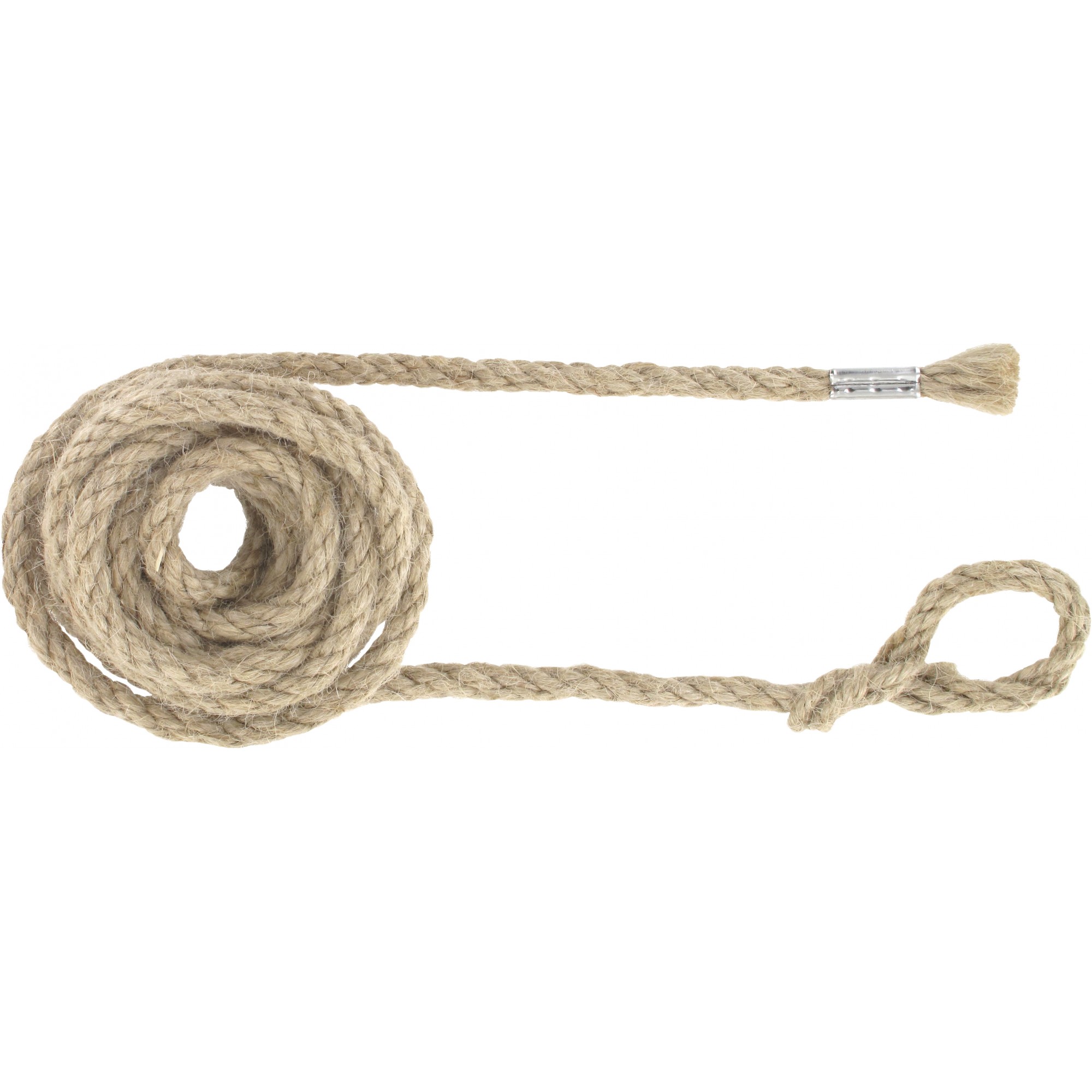 Bindestrick 2,5 m, Ø 8 mm, Hanf, mit Schlaufe
