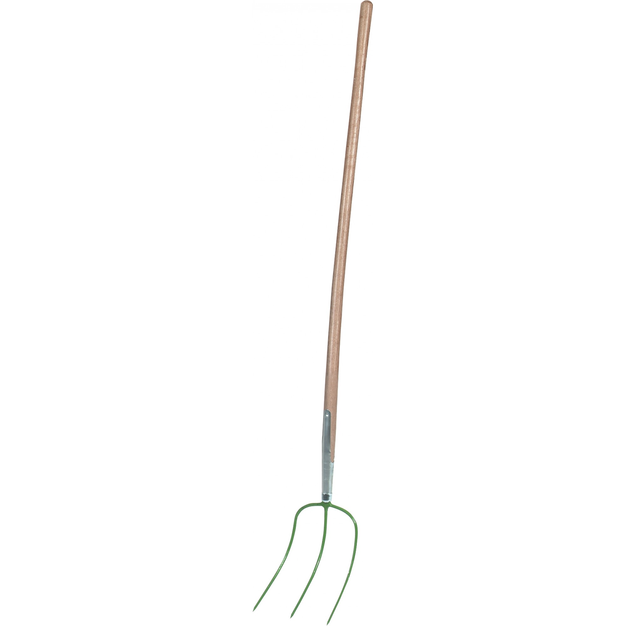 Streugabel, 3 Zinken, grün lackiert, 135 cm Eschenstiel