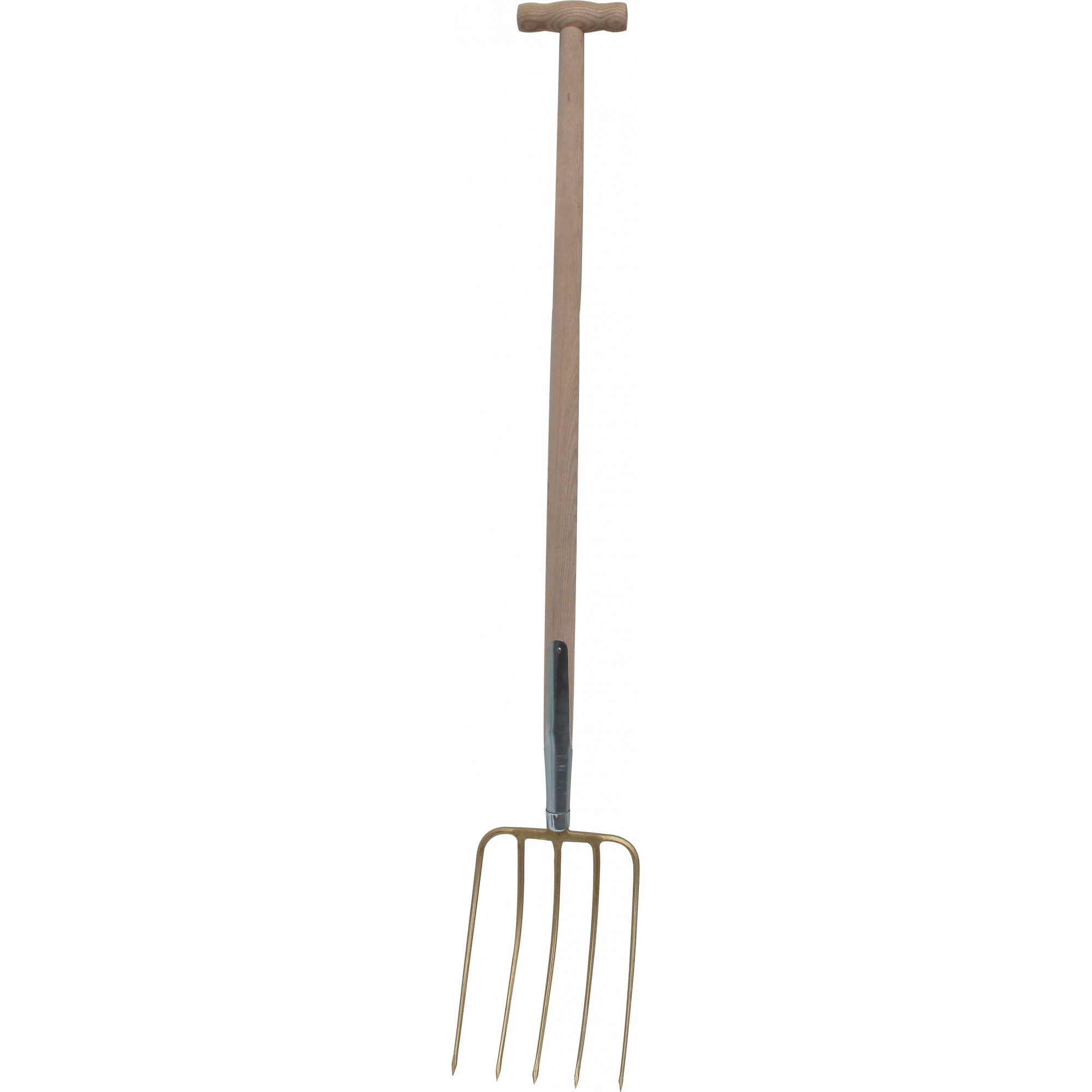 Kompostgabel, 5 Zinken, 95 cm Eschenstiel, Schienenzwinge