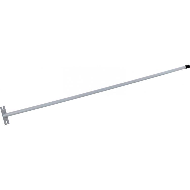 Stahlrohr-Besenstiel – 1400 mm, mit Platte und Befestigungslöchern