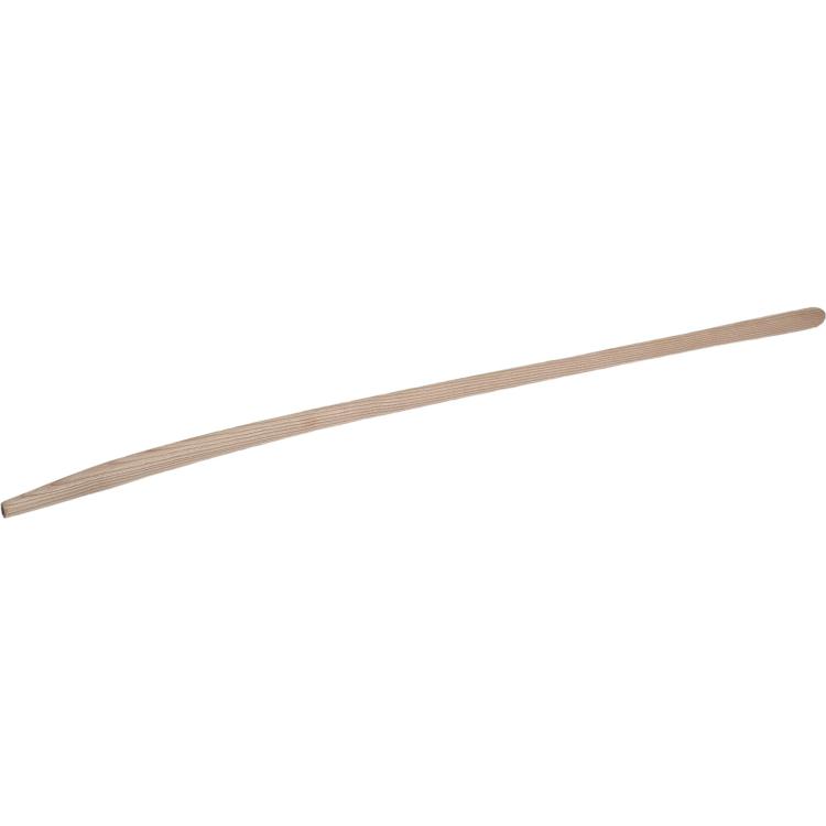 Streugabelstiel Eschenholz – gebogen, spitz, Stärke 34 mm, 1350 mm
