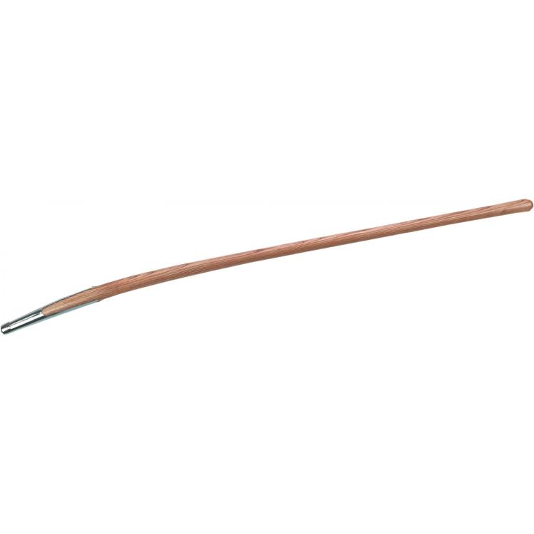 Streugabelstiel Eschenholz – gebogen, mit Zwinge, Stärke 34 mm, 1350 mm