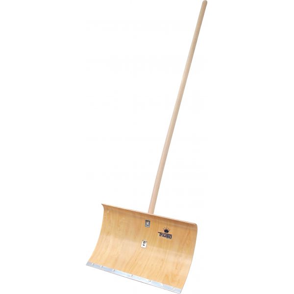 Schneeschieber aus Sperrholz, 55 cm breit, mit Alu-Profilkante