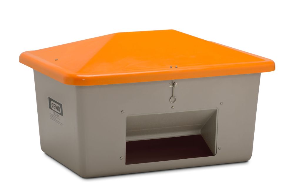 Cemo Streugutbehälter, mit Öffnung zur Streugutentnahme, 550 Liter Inhalt